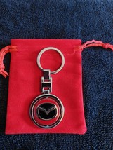 3D Metal Car Keychain Key Chain Key Ring 360° Rotating Mazda logo - $184.40 MXN