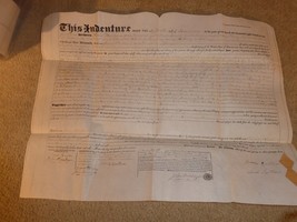 Original 1854 Indenture Deed Document Land Sale Montgomery County Pennsy... - $173.25