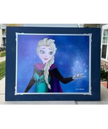 FROZEN ELSA &quot;The Snow Queen&quot; Matted Portrait By Alex Maher - Disneyland - $29.02