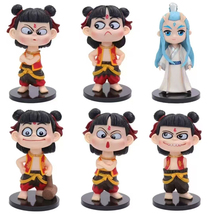 6Pcs Movie Nezha 2 Action Figures Cartoon Nezha Aobing Statues Cute Cake Toppers - £20.09 GBP