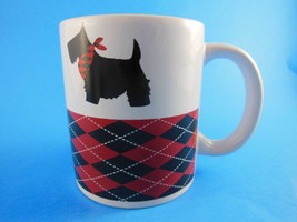 Scotty Dog Mug with red Plaid Coffee Cup Mug  MSRF Designs - $185.64 MXN