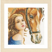 Counted Cross Stitch Kit &quot;Woman And Horse&quot; By Vervaco - £46.71 GBP