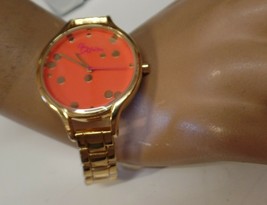 Boum Goldtone Orange Face Watch 8&quot; Pre Owned Condition. (Woman&#39;s) - £23.35 GBP