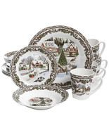 Gibson Home Christmas Toile 16 Piece Dinnerware Set - $61.95