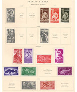 SPANISH SAHARA 1951-55  Very Fine  Mint Semi-Postal Stamps Hinged on  List - $3.67