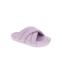 Sandals 9 Lavender crossband slides slip on pillow straps womens shoes NEW - £8.70 GBP