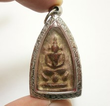 Lp Boon Samati Lotus Buddha Thai Amulet Rich Lucky Long Life Great Siam Pendant - £127.19 GBP