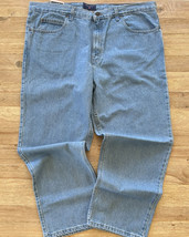 Saddlebred J EAN S Light Blue Cotton Classic Fit Straight Leg Mens Size 40x30 - £34.36 GBP