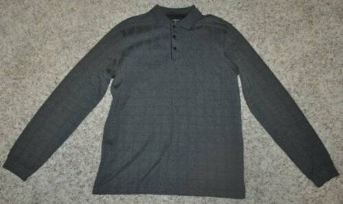 Primary image for Mens Polo Van Heusen Gray Long Sleeve Windowpane Shirt $54 NEW-size S