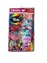 Trolls World Tour Toddler Girls Briefs Underwear 7 pack - Size 4 NIP -Ships Free - £8.14 GBP