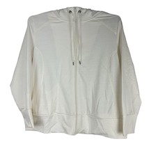 Olivia Warren Women&#39;s Full Zip Hooded Fleece Jacket Size XL Cream - £18.10 GBP