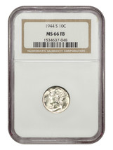 1944-S 10C NGC MS66FB - £79.10 GBP