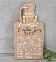 Pumpkin Spice Latte Cutting Board Wall Decor Fall Thanksgiving 11 3/4&quot; W... - $22.99