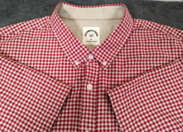 Dubinik Customized Version Men&#39;s Red White Flannel Button Up Shirt Farmers 3XL - £13.75 GBP
