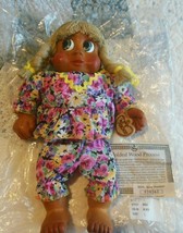 Vintage NABER Baby Hand Carved Molded Wood Doll &quot;Wanda&quot; 1994 -13&quot; - £77.32 GBP