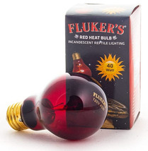 Flukers Red Heat Bulb Incandescent Reptile Light 40 watt Flukers Red Hea... - £12.26 GBP