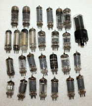 Mixed Lot of 28 Vintage Used Audio Vacuum Tubes ~ RCA Sylvania GE Dumont etc - £23.53 GBP