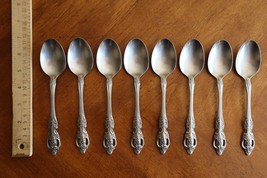 Lot 8x Oneida RENOIR Pembrooke Stainless SSS Pierced Soup Table Spoon 6.75&quot; - £22.78 GBP