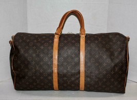 Authenticity Guarantee 
LOUIS VUITTON Keepall Bandouliere 60 Brown Monog... - £738.44 GBP