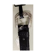 SS Double S Belt Collection Black Leather Silver Gold Concho Western Siz... - $25.53 CAD