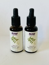 Neem Oil 100% Pure &amp; Natural 1 oz/30mL. 2-Pack NOW Foods Solutions Exp 05/2027 - £11.59 GBP