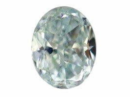 Green Diamond - 0.05Ct Natural Loose Fancy Light Blue Green Color GIA Oval - £893.09 GBP