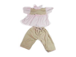 16&quot;-20&quot; Reborn Baby Doll Matching Outfit Set Pastel Pink &amp; Green Long Pants - $113.75 MXN