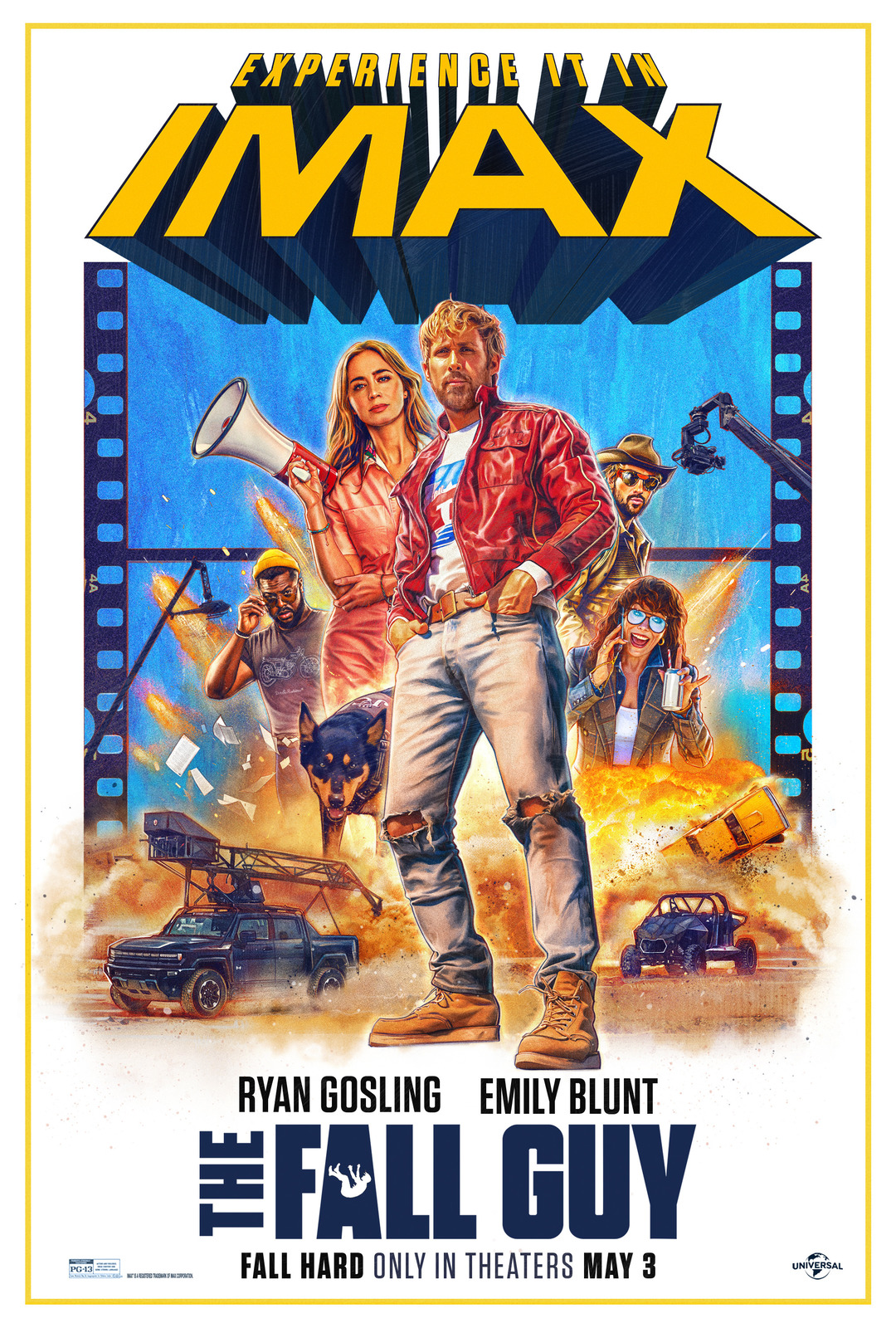 The Fall Guy Movie Poster Ryan Gosling Emily Blunt Film Print 11x17" - 32x48" #2 - £9.56 GBP - £22.42 GBP
