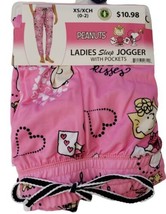 PEANUTS Women&#39;s size XS(0-2) SLEEP/LOUNGE JOGGER w/Pockets PINK ~ New wi... - £9.23 GBP