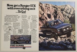1986 Print Ad Ford Ranger STX 4WD Pickup Trucks with 2.9 L V-6 Engines - £16.33 GBP