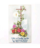 1985 Prayer Funeral Card John Beckman Italy Print Candle Cross Religion E10 - $19.99