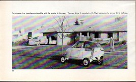 1957 Magazine Photo Aerocar Flying Car Parked in Street - $10.94