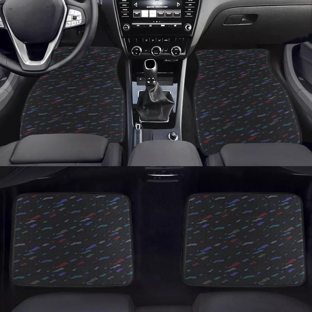 Primary image for Recaro Style Racing Black Fabric Car Floor Mats Interior Carpets