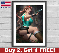 Tomb Raider Lara Croft Jungle 18&quot; x 24&quot; Poster Print Game Room Art Decor - £10.57 GBP