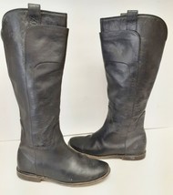 FRYE Paige Leather Riding Boots Black Style 77535 Made Mexico Women&#39;s Size 7 B - £99.12 GBP