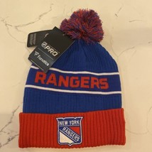 New York Rangers Pom Winter Hat Adult Fanatics - £19.38 GBP