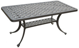 Nassau coffee table patio side outdoor cast aluminum backyard furniture - $252.75