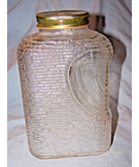 Vintage Ribbed Clear Glass Refrigerator Juice/Water Bottle w/Lid - $465.79 MXN