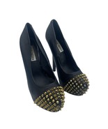 Steve Madden Bolddd Black Leather Studded Heels 7.5 - $25.00