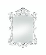 Distressed Regal White Wood Rectangular Mirror - $58.61