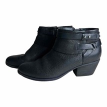 Clarks Artisan Black Leather Western Ankle Booties Size 9M - £38.77 GBP
