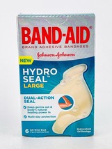 Band Aid HYDRO SEAL Hydrocolloid Bandage 1.7in x 2.7in 6ct Large - £8.37 GBP