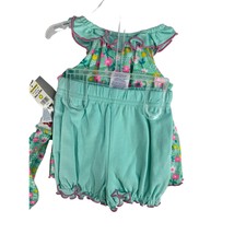 New Park Bench Kids Baby Girls Size 3 6 months 3 pc set outfit Floral To... - £7.74 GBP