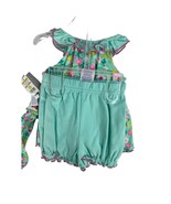 New Park Bench Kids Baby Girls Size 3 6 months 3 pc set outfit Floral To... - £7.77 GBP