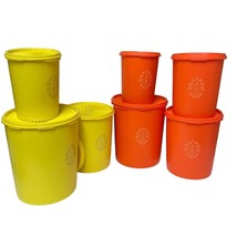 Tupperware Servalier Canister Sets With Lids 805-6 In Vintage Yellow Or ... - £18.18 GBP+