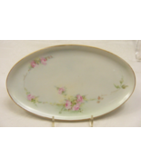 Vintage M Z Austria Porcelain Oval Celery 9&quot; Tray #1170 Pink Floral Desi... - $553.18 MXN