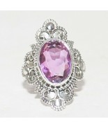 925 Sterling Silber Rosa Topas Ring Handmade Schmuck Geburtsstein Ring - £36.96 GBP