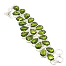 Peridot Pear Shape Handmade Fashion Ethnic Gifted Bracelet Jewelry 7-8&quot; SA 823 - £10.38 GBP