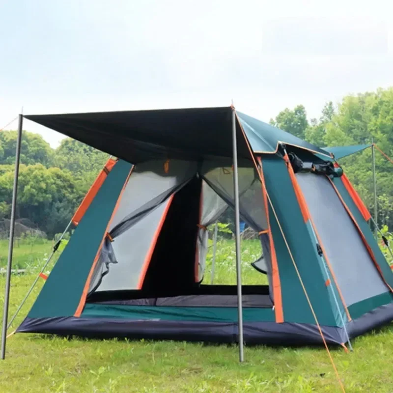 3-4 People Throw Tent Outdoor Automatic Tents Double Layer Waterproof Camping - £107.51 GBP+