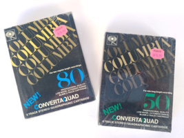 Columbia 8 Track Stereo Quadraphonic Blank Tape Cartridge 80 &amp; 50 Rare VTG NOS - £35.66 GBP